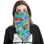 Summer Pattern Seamless Face Covering Bandana (Triangle)