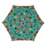 Summer Pattern Seamless Automatic Folding Umbrella with Case (Small)