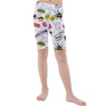 Pattern Seamless Texture Cartoon Kids  Mid Length Swim Shorts