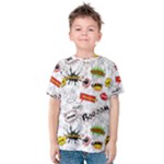 Pattern Seamless Texture Cartoon Kids  Cotton T-Shirt