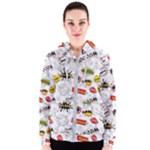 Pattern Seamless Texture Cartoon Women s Zipper Hoodie