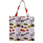 Pattern Seamless Texture Cartoon Zipper Grocery Tote Bag