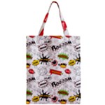 Pattern Seamless Texture Cartoon Zipper Classic Tote Bag