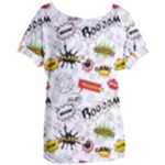 Pattern Seamless Texture Cartoon Women s Oversized T-Shirt