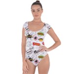 Pattern Seamless Texture Cartoon Short Sleeve Leotard 