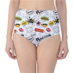 Pattern Seamless Texture Cartoon Classic High-Waist Bikini Bottoms