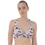 Pattern Seamless Texture Cartoon Sweetheart Sports Bra