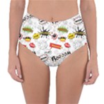 Pattern Seamless Texture Cartoon Reversible High-Waist Bikini Bottoms