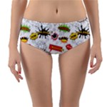 Pattern Seamless Texture Cartoon Reversible Mid-Waist Bikini Bottoms