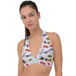 Pattern Seamless Texture Cartoon Halter Plunge Bikini Top