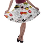 Pattern Seamless Texture Cartoon A-line Skater Skirt