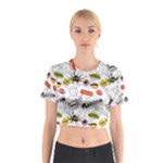 Pattern Seamless Texture Cartoon Cotton Crop Top