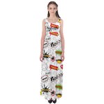 Pattern Seamless Texture Cartoon Empire Waist Maxi Dress