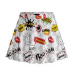 Pattern Seamless Texture Cartoon Mini Flare Skirt