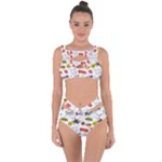 Pattern Seamless Texture Cartoon Bandaged Up Bikini Set 