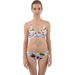 Pattern Seamless Texture Cartoon Wrap Around Bikini Set