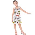 Pattern Seamless Texture Cartoon Kids  Sleeveless Dress