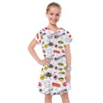 Pattern Seamless Texture Cartoon Kids  Drop Waist Dress