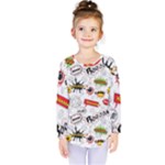 Pattern Seamless Texture Cartoon Kids  Long Sleeve T-Shirt