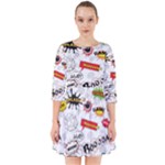 Pattern Seamless Texture Cartoon Smock Dress