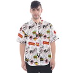 Pattern Seamless Texture Cartoon Men s Short Sleeve Shirt