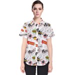 Pattern Seamless Texture Cartoon Women s Short Sleeve Shirt