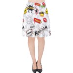 Pattern Seamless Texture Cartoon Velvet High Waist Skirt