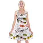 Pattern Seamless Texture Cartoon Reversible Velvet Sleeveless Dress