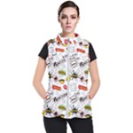 Pattern Seamless Texture Cartoon Women s Puffer Vest