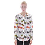 Pattern Seamless Texture Cartoon Womens Long Sleeve Shirt