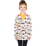 Pattern Seamless Texture Cartoon Kids  Double Breasted Button Coat