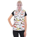 Pattern Seamless Texture Cartoon Women s Button Up Vest