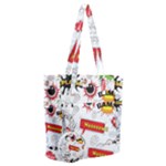 Pattern Seamless Texture Cartoon Everyday Shoulder Bag with Pouch Bag