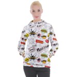 Pattern Seamless Texture Cartoon Women s Hooded Pullover