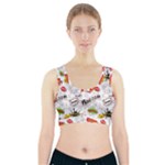 Pattern Seamless Texture Cartoon Sports Bra With Pocket