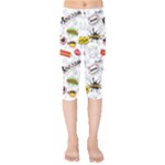 Pattern Seamless Texture Cartoon Kids  Capri Leggings 