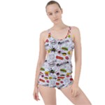 Pattern Seamless Texture Cartoon Boyleg Tankini Set 