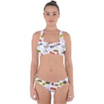 Pattern Seamless Texture Cartoon Cross Back Hipster Bikini Set