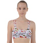 Pattern Seamless Texture Cartoon Line Them Up Sports Bra