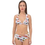 Pattern Seamless Texture Cartoon Double Strap Halter Bikini Set