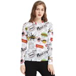 Pattern Seamless Texture Cartoon Women s Long Sleeve Rash Guard