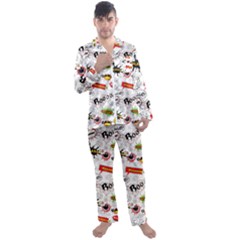 Men s Long Sleeve Satin Pajamas Set 