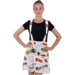 Pattern Seamless Texture Cartoon Velvet Suspender Skater Skirt