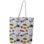 Pattern Seamless Texture Cartoon Full Print Rope Handle Tote (Large)