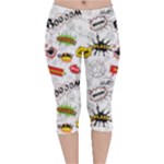 Pattern Seamless Texture Cartoon Velvet Capri Leggings 