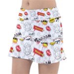 Pattern Seamless Texture Cartoon Classic Tennis Skirt