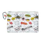 Pattern Seamless Texture Cartoon Canvas Cosmetic Bag (Medium)