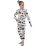 Pattern Seamless Texture Cartoon Kids  Long Sleeve Set 