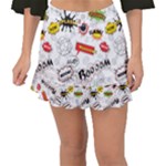 Pattern Seamless Texture Cartoon Fishtail Mini Chiffon Skirt