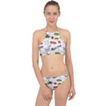 Pattern Seamless Texture Cartoon Halter Bikini Set